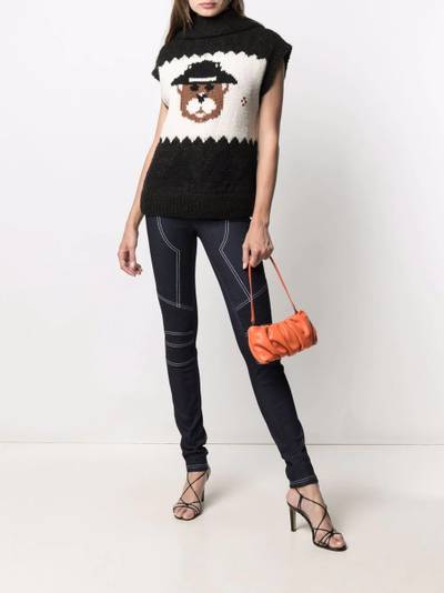 DSQUARED2 intarsia-knit sleeveless cardigan outlook