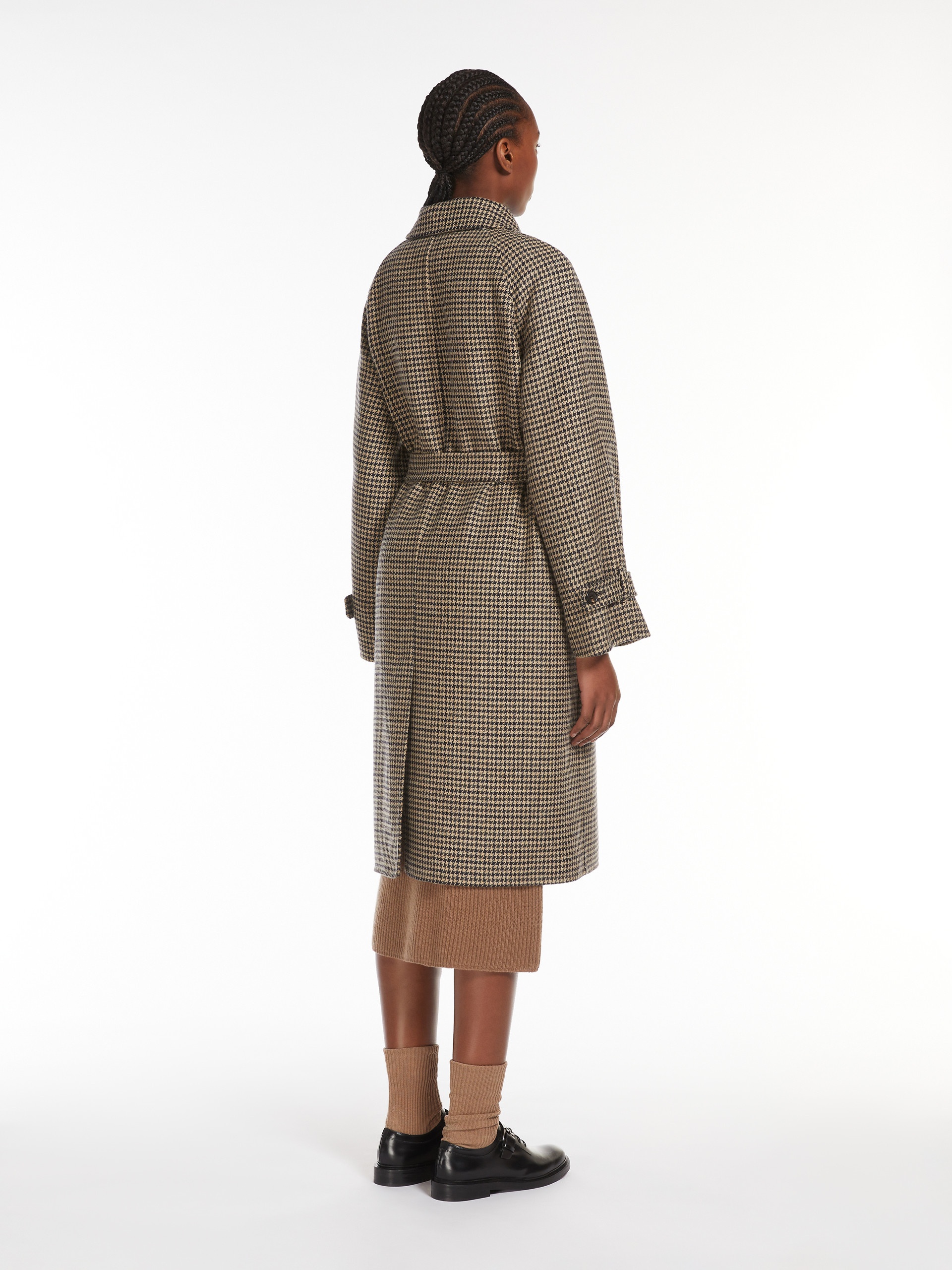 KARTAL Houndstooth wool coat - 4