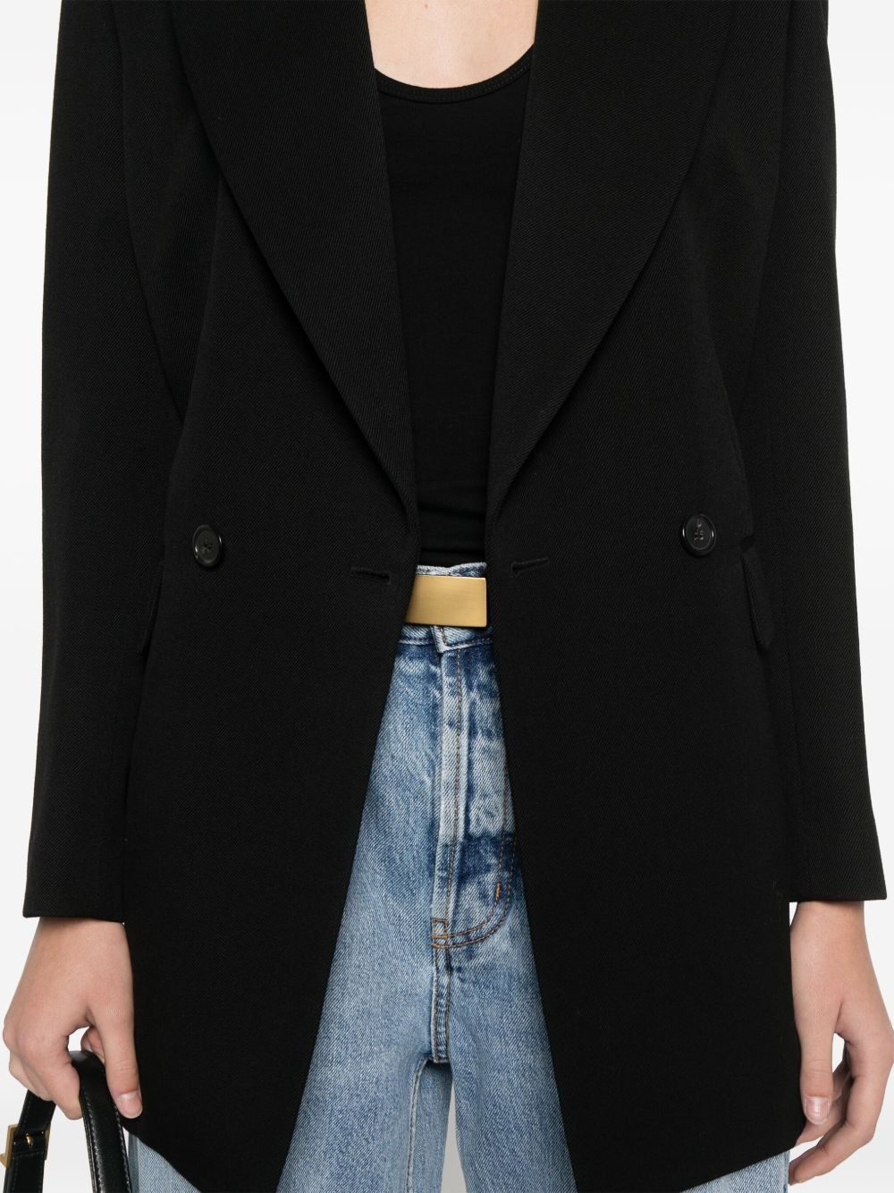 double-breasted wool blazer - 5