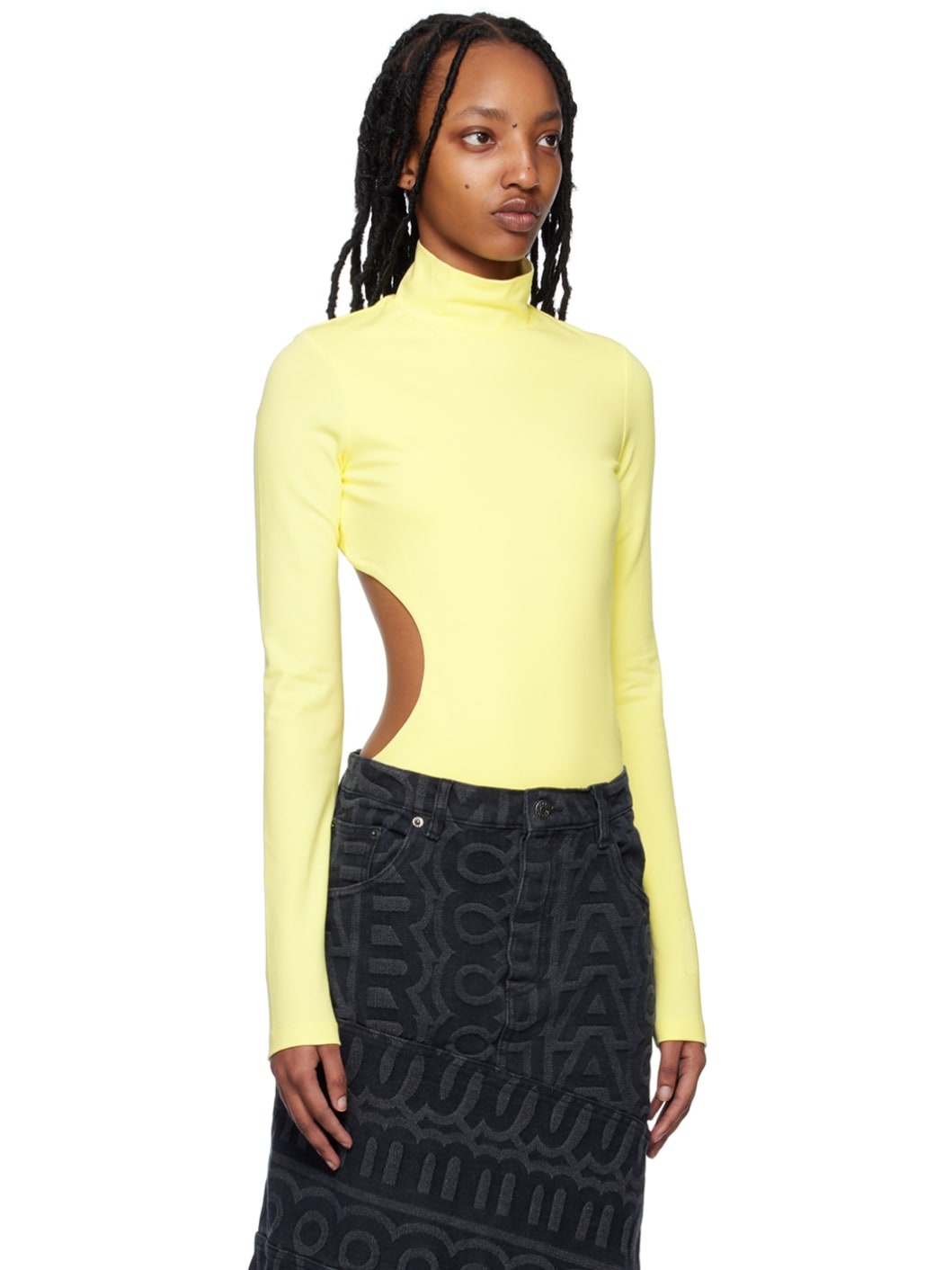 Yellow 'The Cutout' Bodysuit - 2