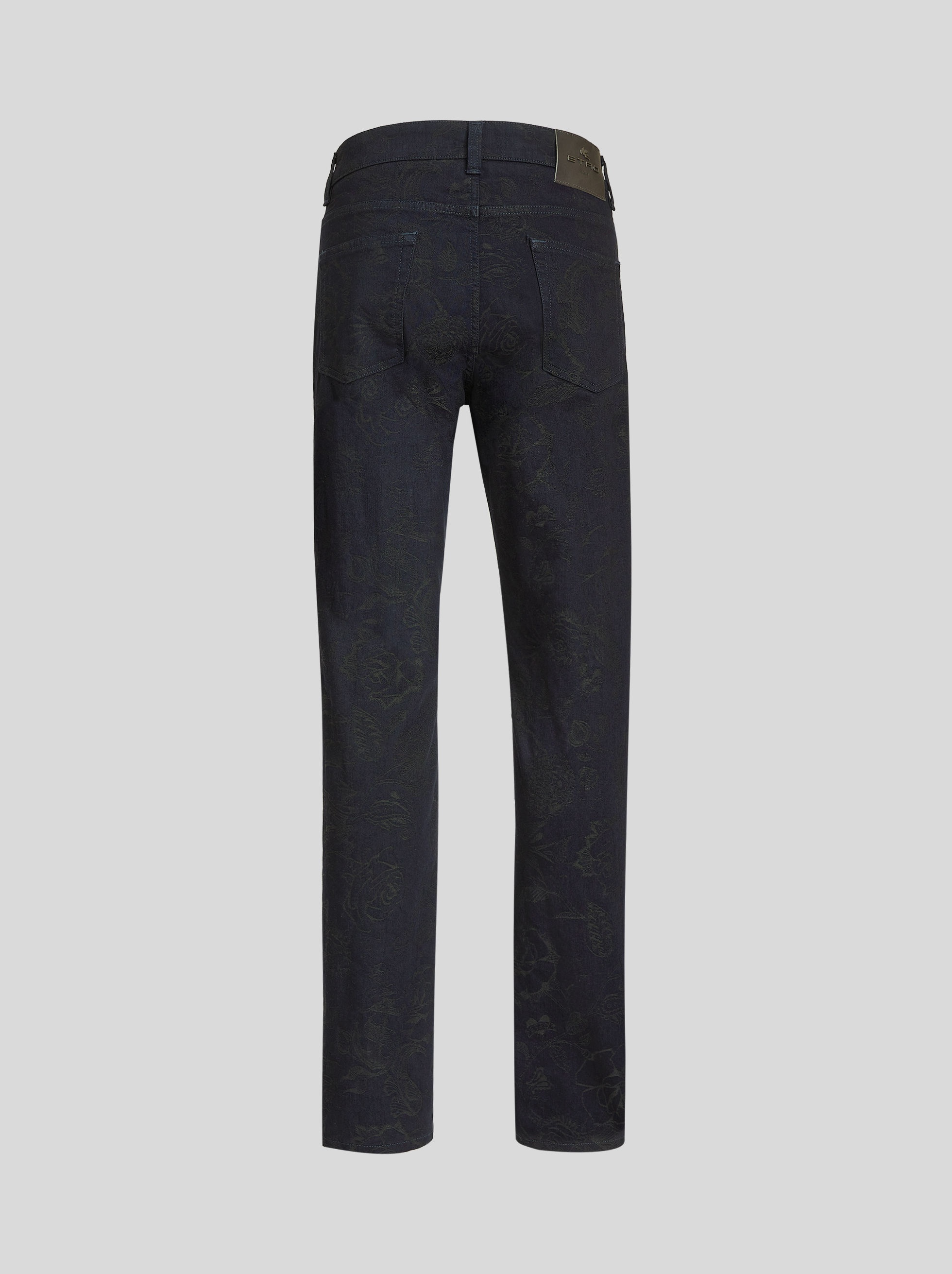 OLD SCHOOL TATTOO PATTERN JACQUARD JEANS - 5