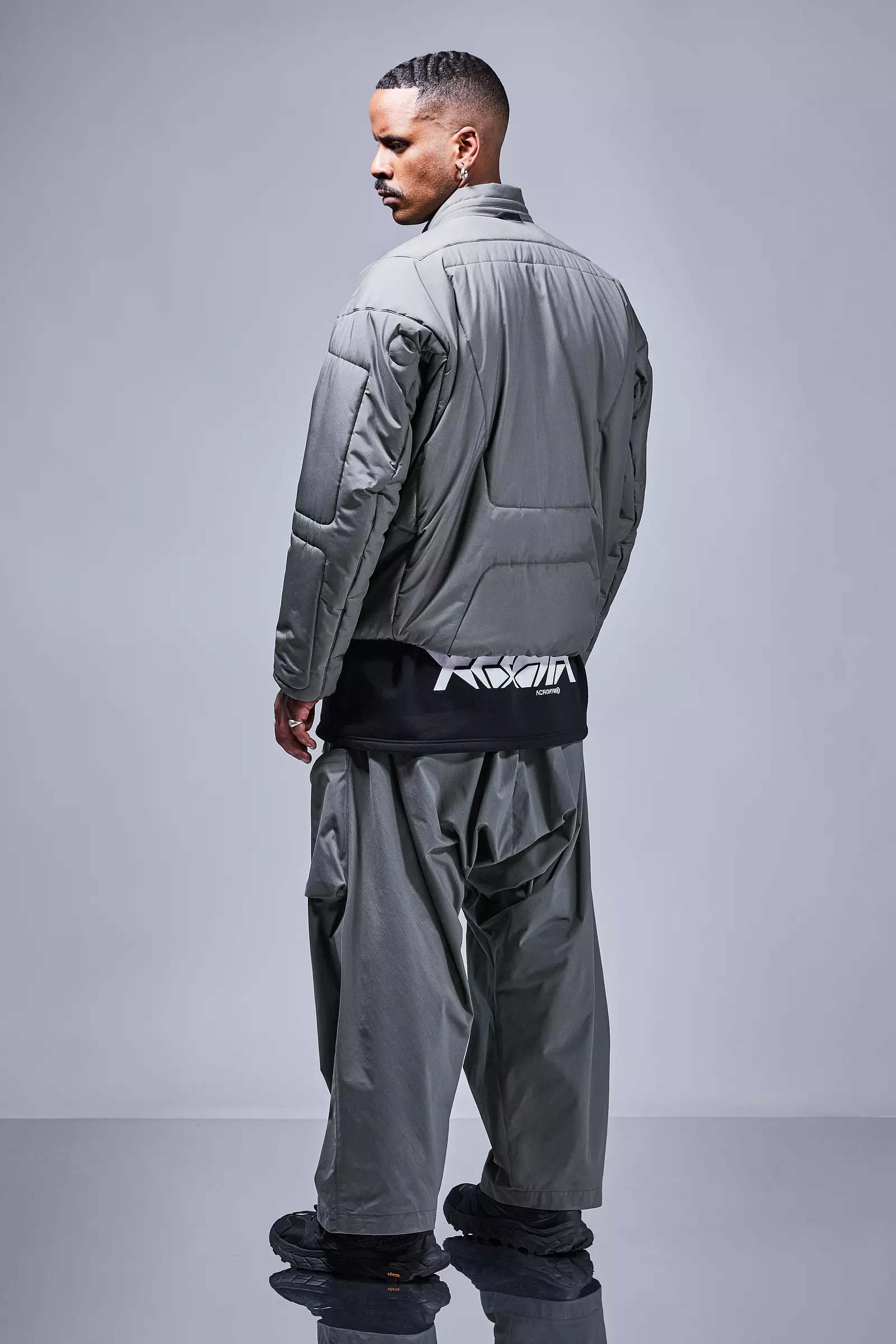 P30AL-E Encapsulated Nylon Ultrawide Drawcord Cargo Trouser Gray - 8