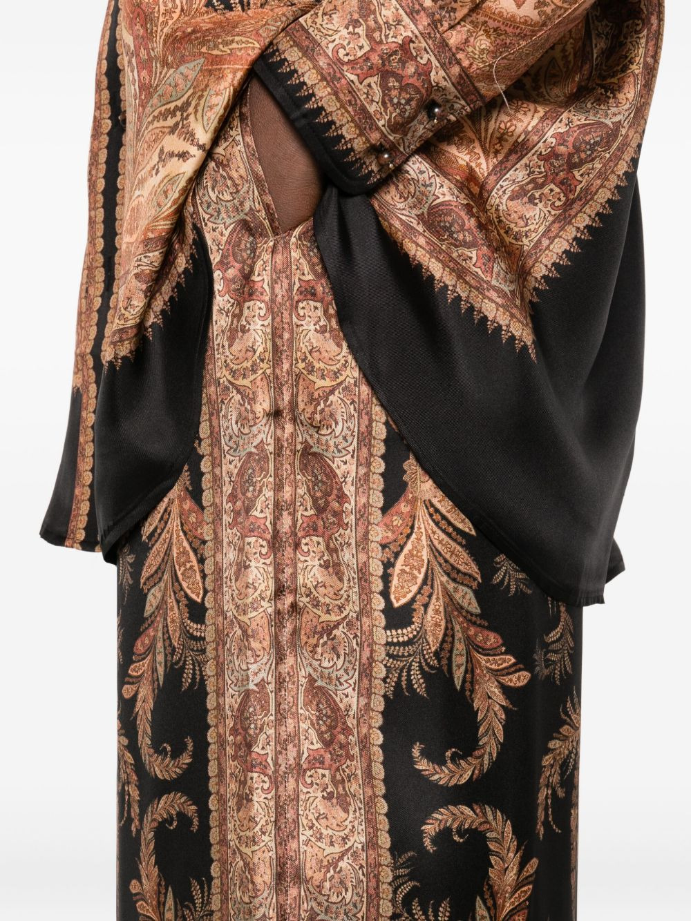 paisley-print drawstring trousers - 5