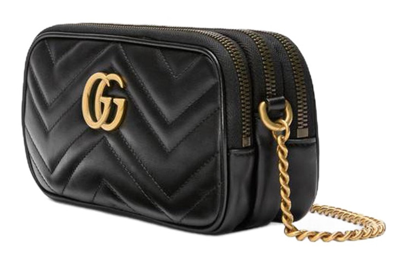 GUCCI (WMNS) Gucci GG Marmont Shoulder Bag Mini Black 546581-DTDCT-1000 outlook