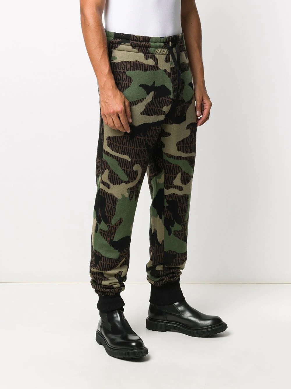 logo print camouflage track pants - 3