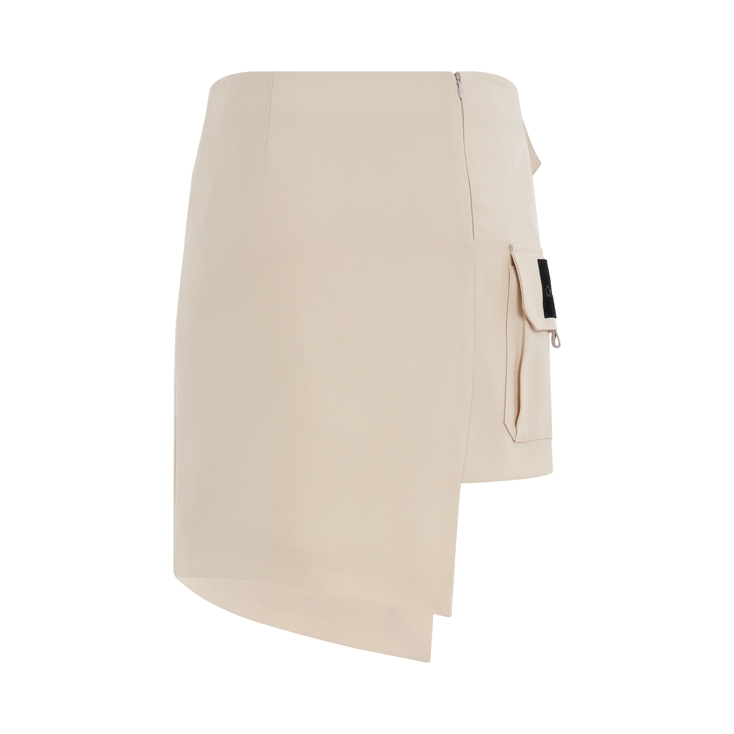Toybox Dry Wool Pocket Skirt in Sand - 5