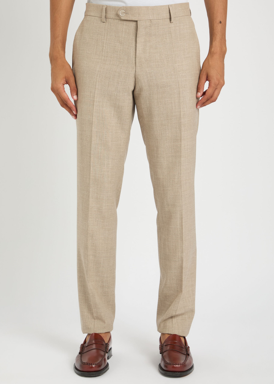 Boss X David Beckham Melange Wool-blend Suit - 6
