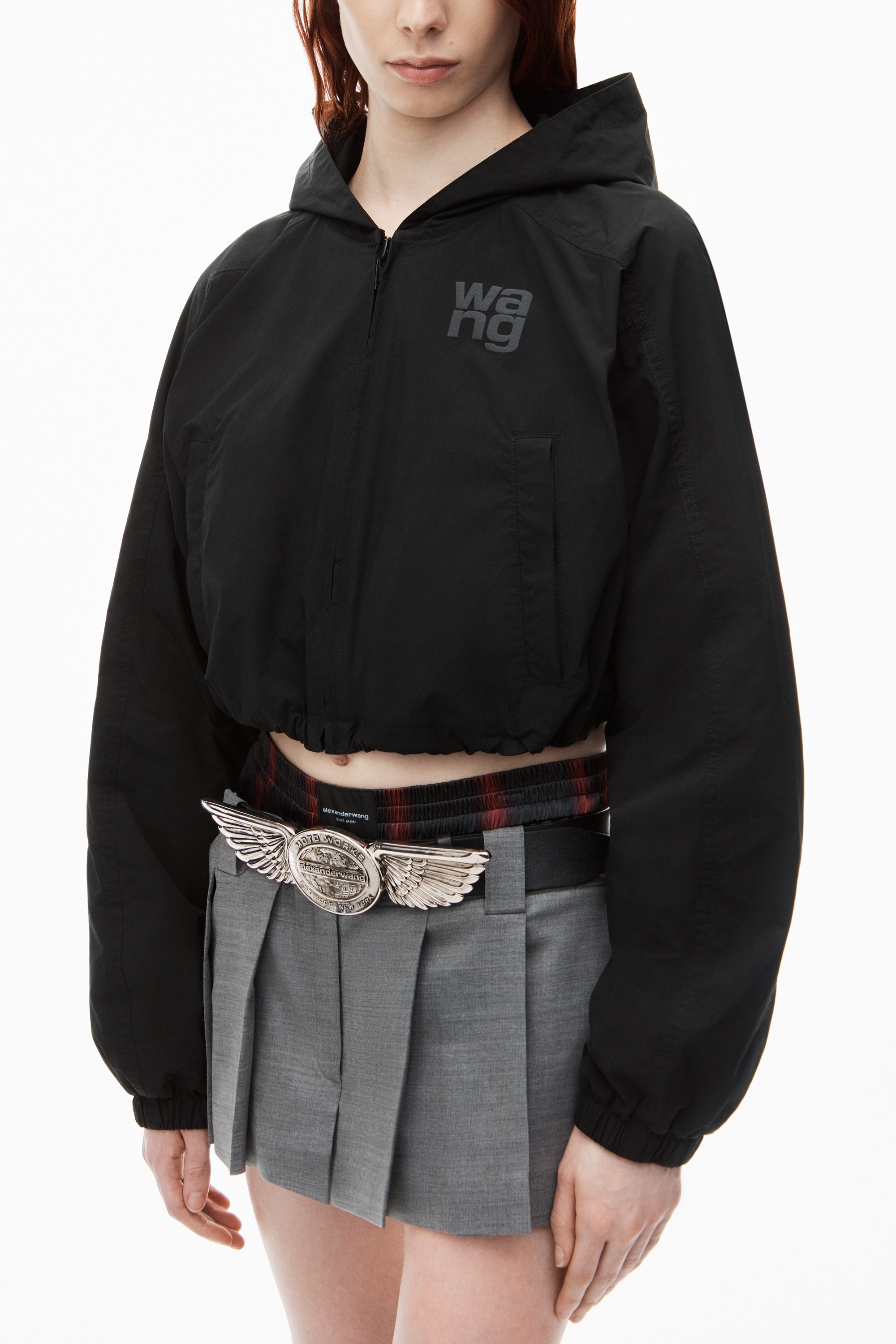 Logo Cropped Bomber Jacket - 3