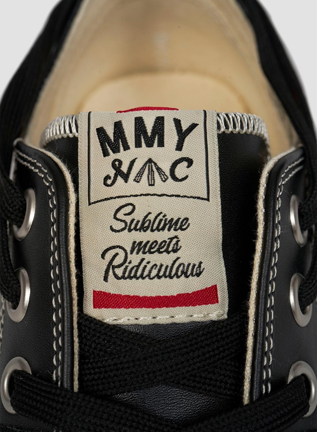 Nigel Cabourn NC x Mihara Yasuhiro Leather Bowling Shoe in Black 