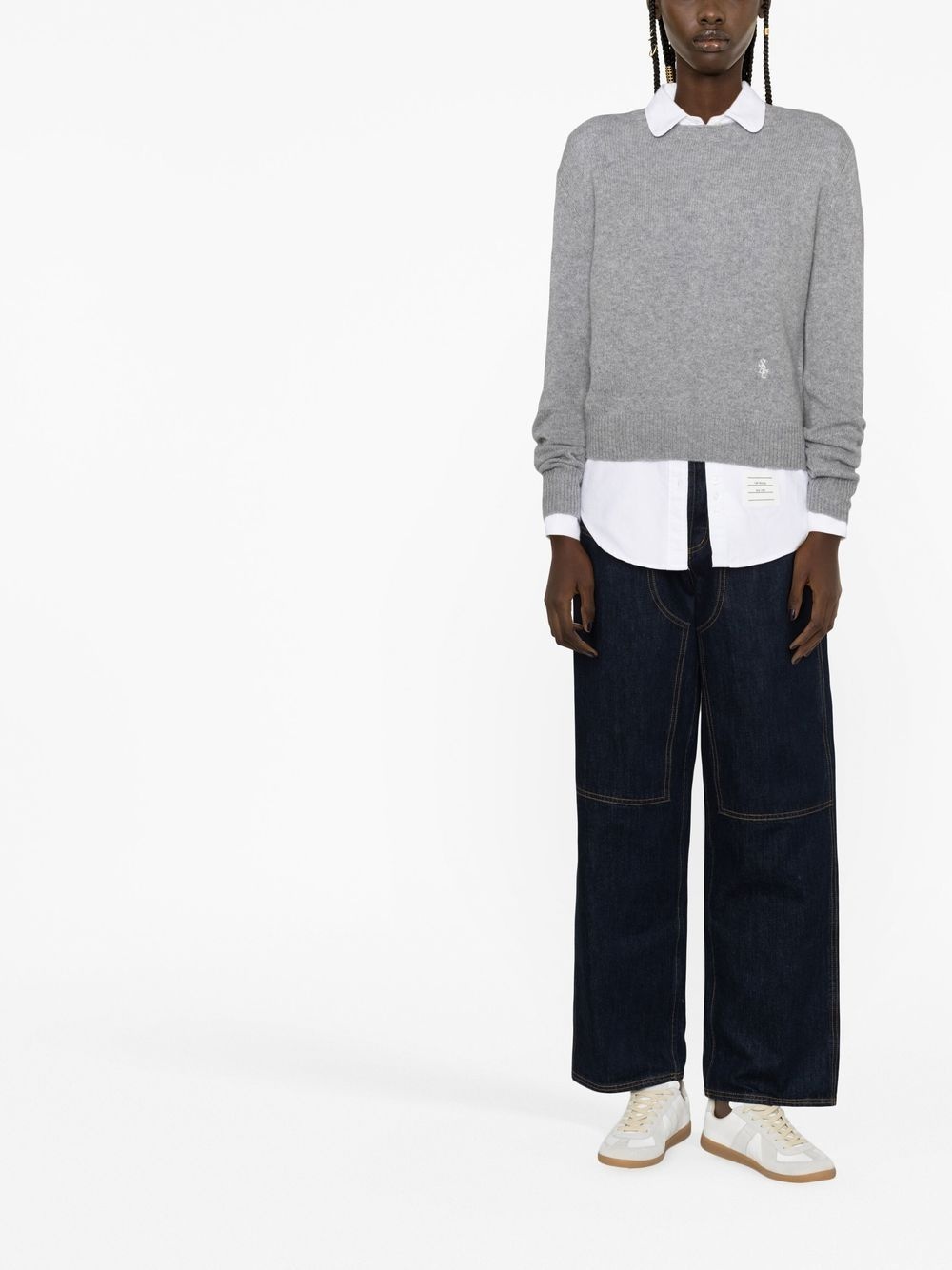 long-sleeve knitted jumper - 2
