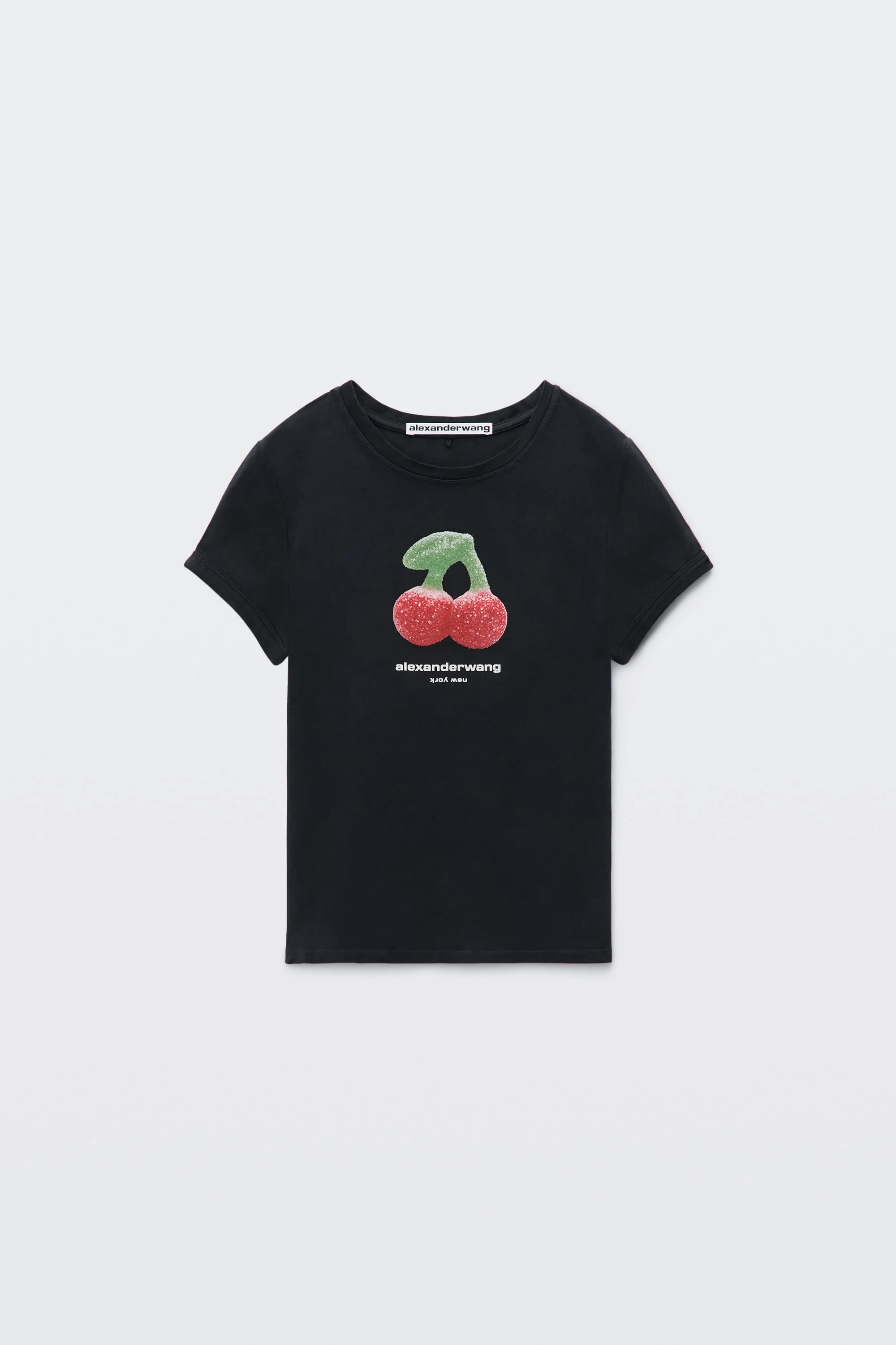 CHERRY GRAPHIC TEE WITH CONTRAST TRIM - 1