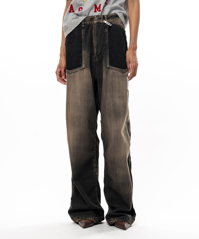 Cut-Out Pocket Denim Pants 6
