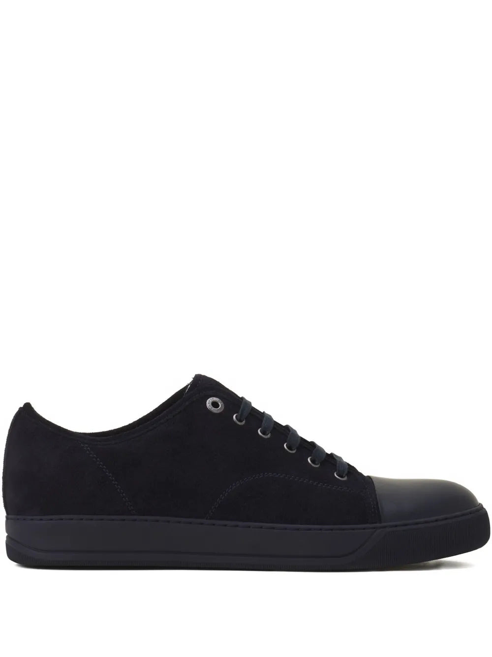 Lanvin Men Suede Sneakers With Contrasting Toecap - 1
