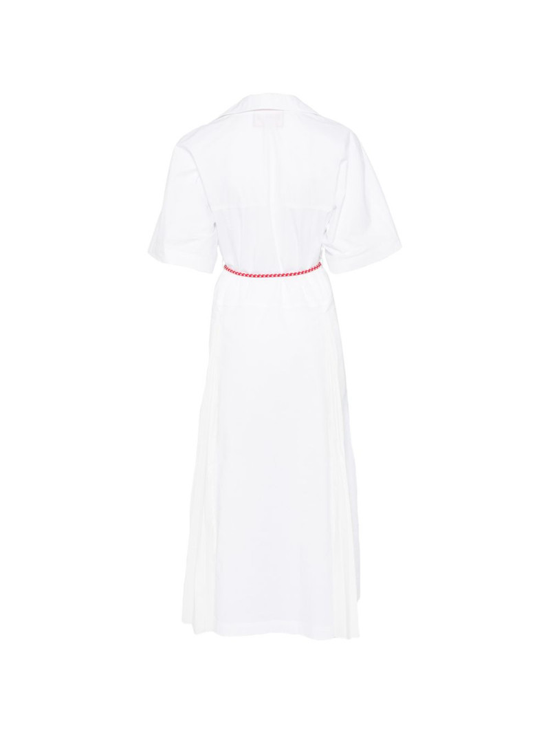 Plan C short-sleeve belt midi dress outlook