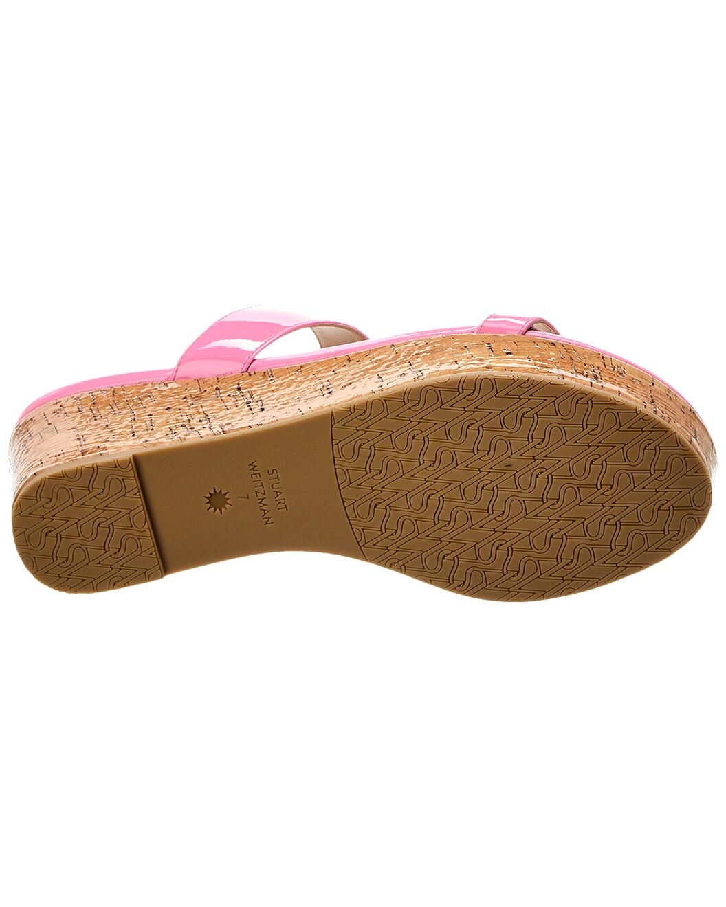 Stuart Weitzman Boardwalk 65 Patent Wedge Sandal - 4