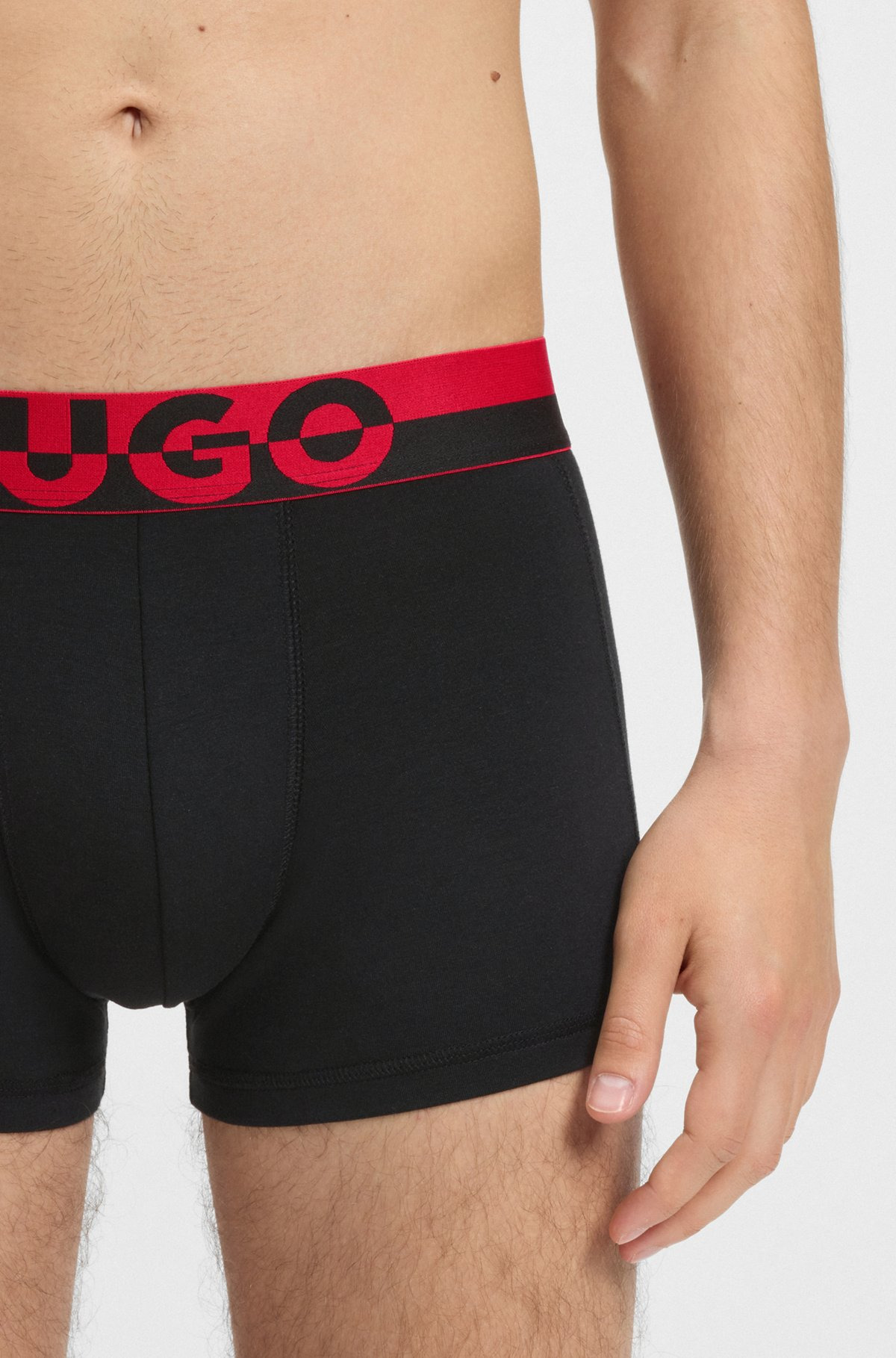THREE-PACK OF TRUNKS WITH LOGO WAISTBANDS - 4
