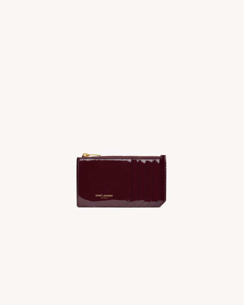 SAINT LAURENT PARIS FRAGMENTS CARD CASE IN PATENT LEATHER 1