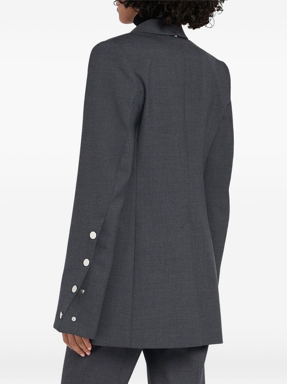 button-cuff single-breasted blazer - 3