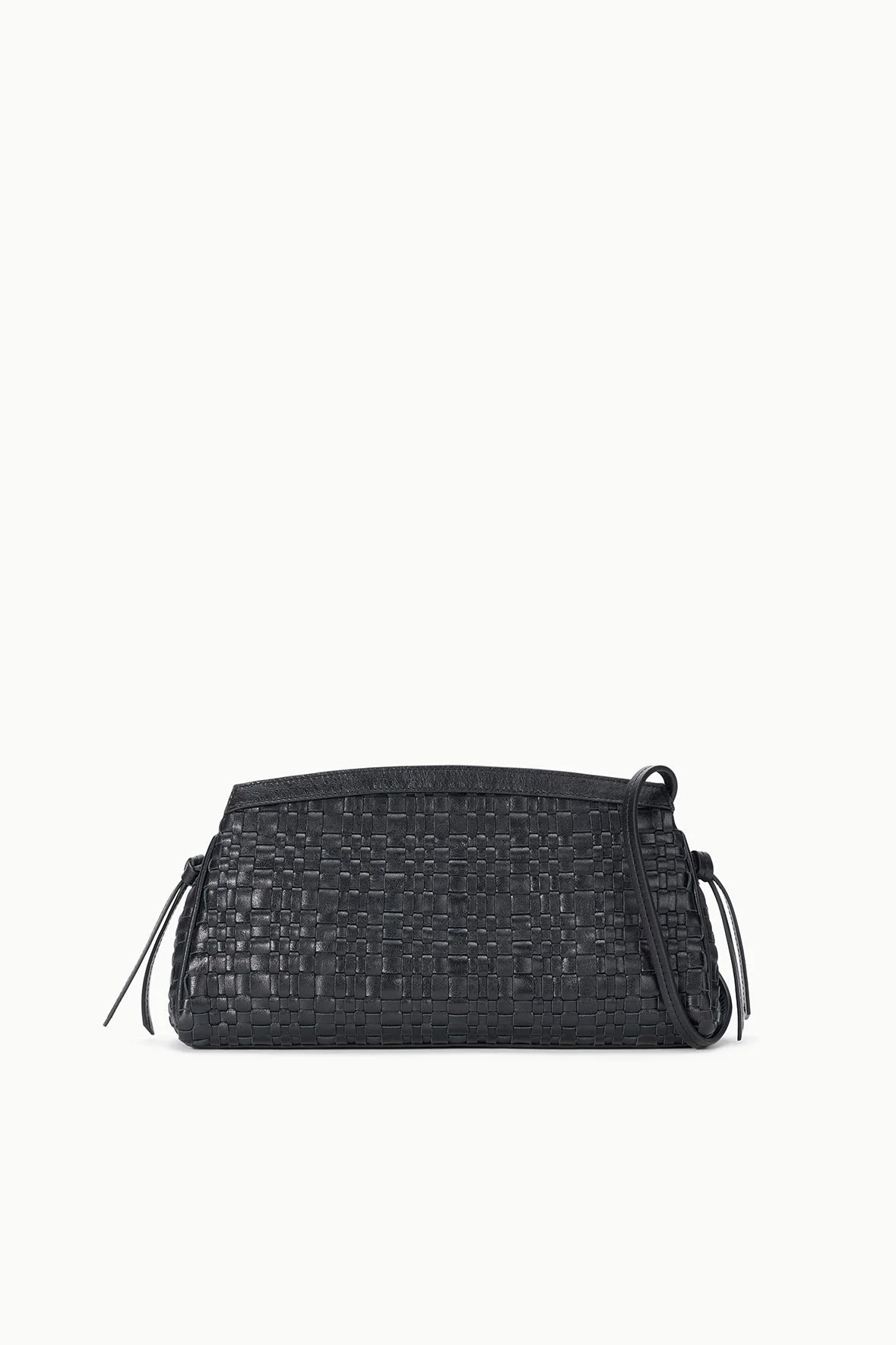 STAUD MAUDE CONVERTIBLE CLUTCH BLACK WOVEN - 1