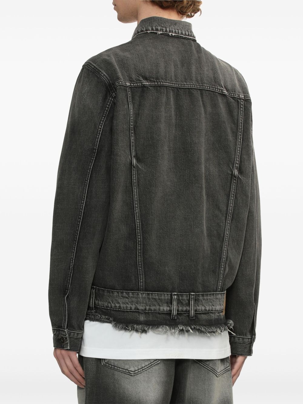 belted denim jacket - 4