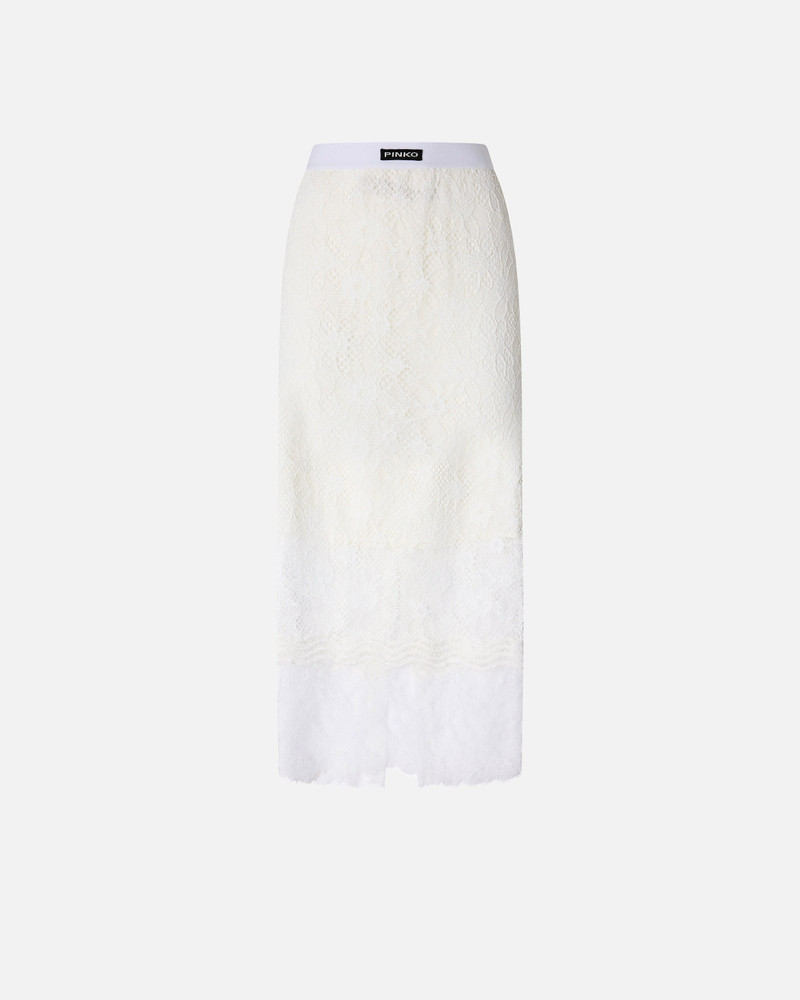 MIDI SKIRT IN LACE WITH SLITS 1
