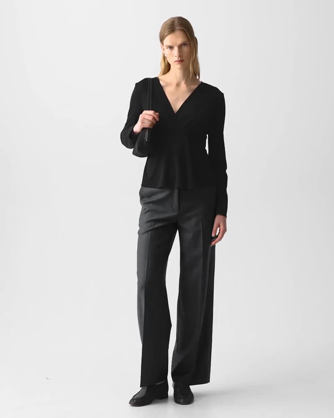 Classic Straight Pant in Sleek Flannel - 6