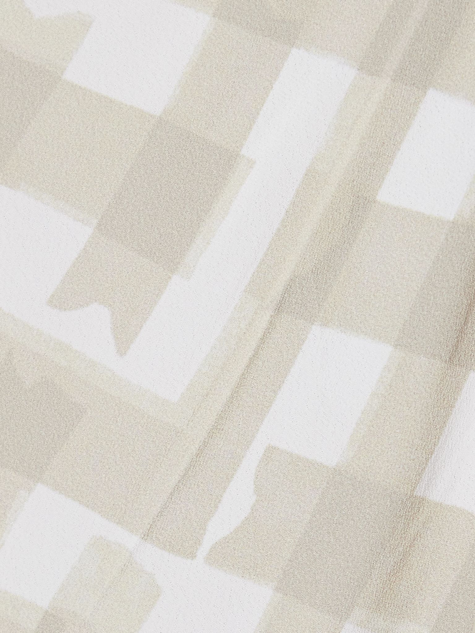 Keria gathered checked crepe de chine midi dress Off-white - 4