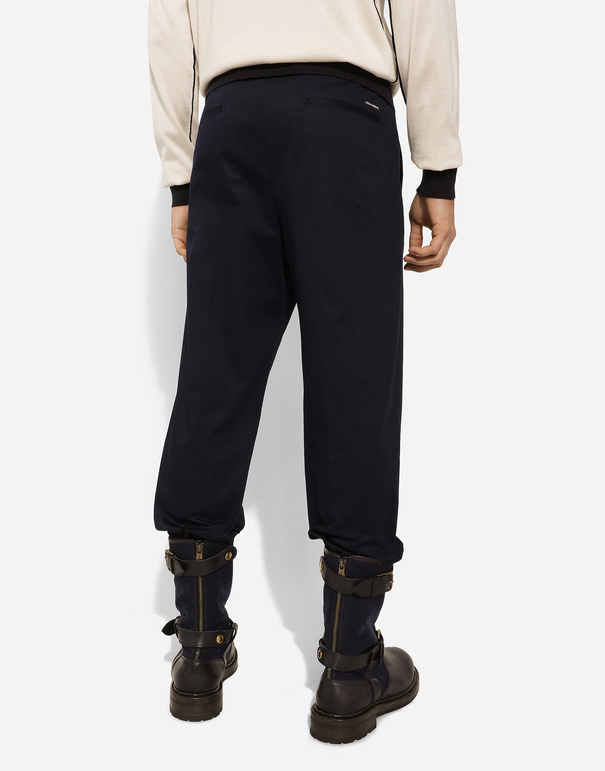 Stretch cotton pants - 4
