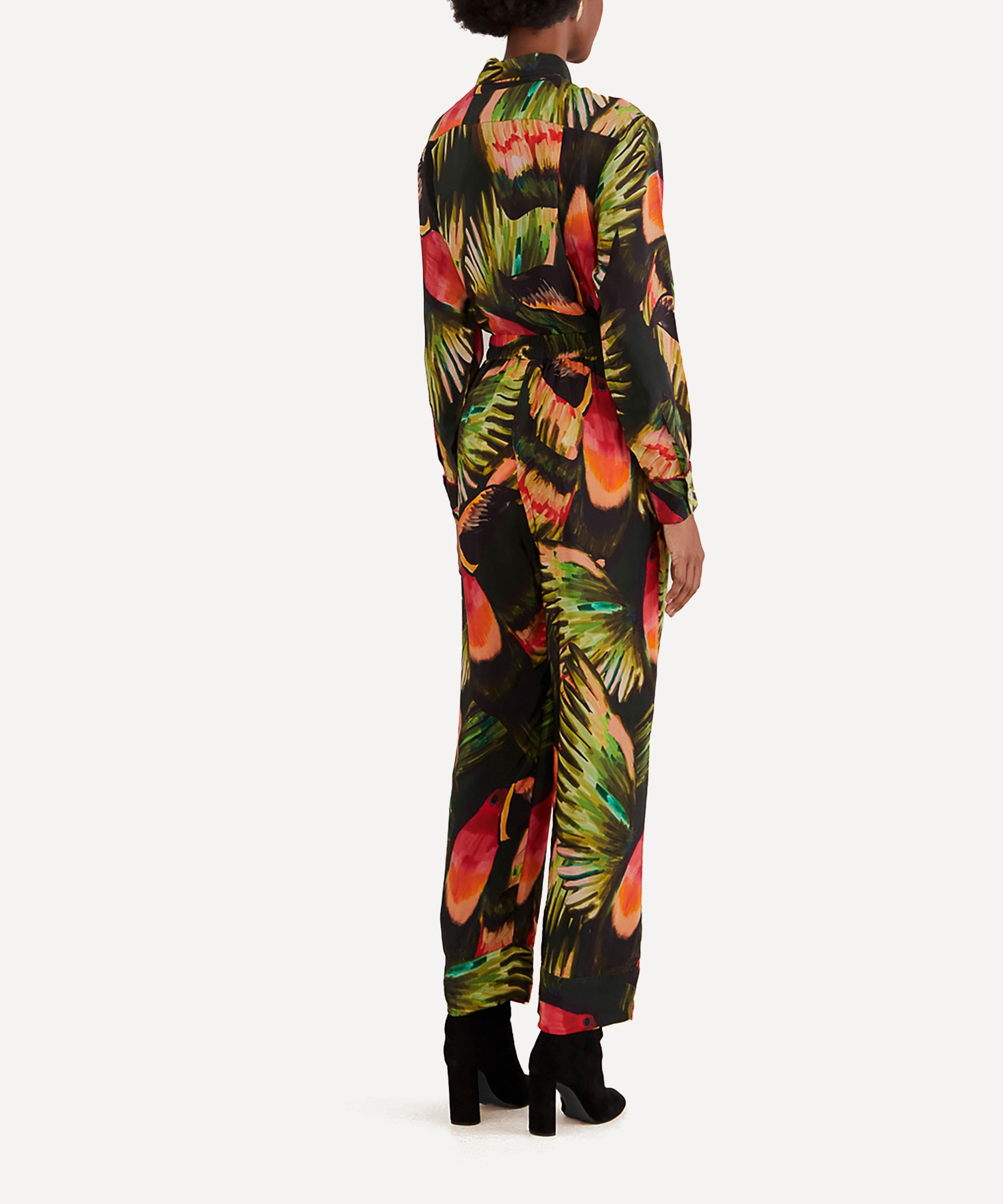 Green Painted Toucans Trousers - 3