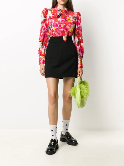 Marc Jacobs tie neck floral print silk blouse outlook