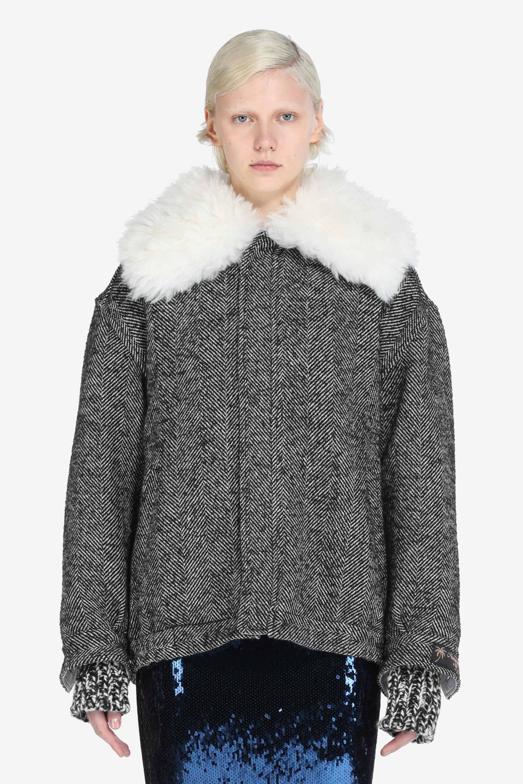 FAUX FUR-COLLAR JACKET - 1