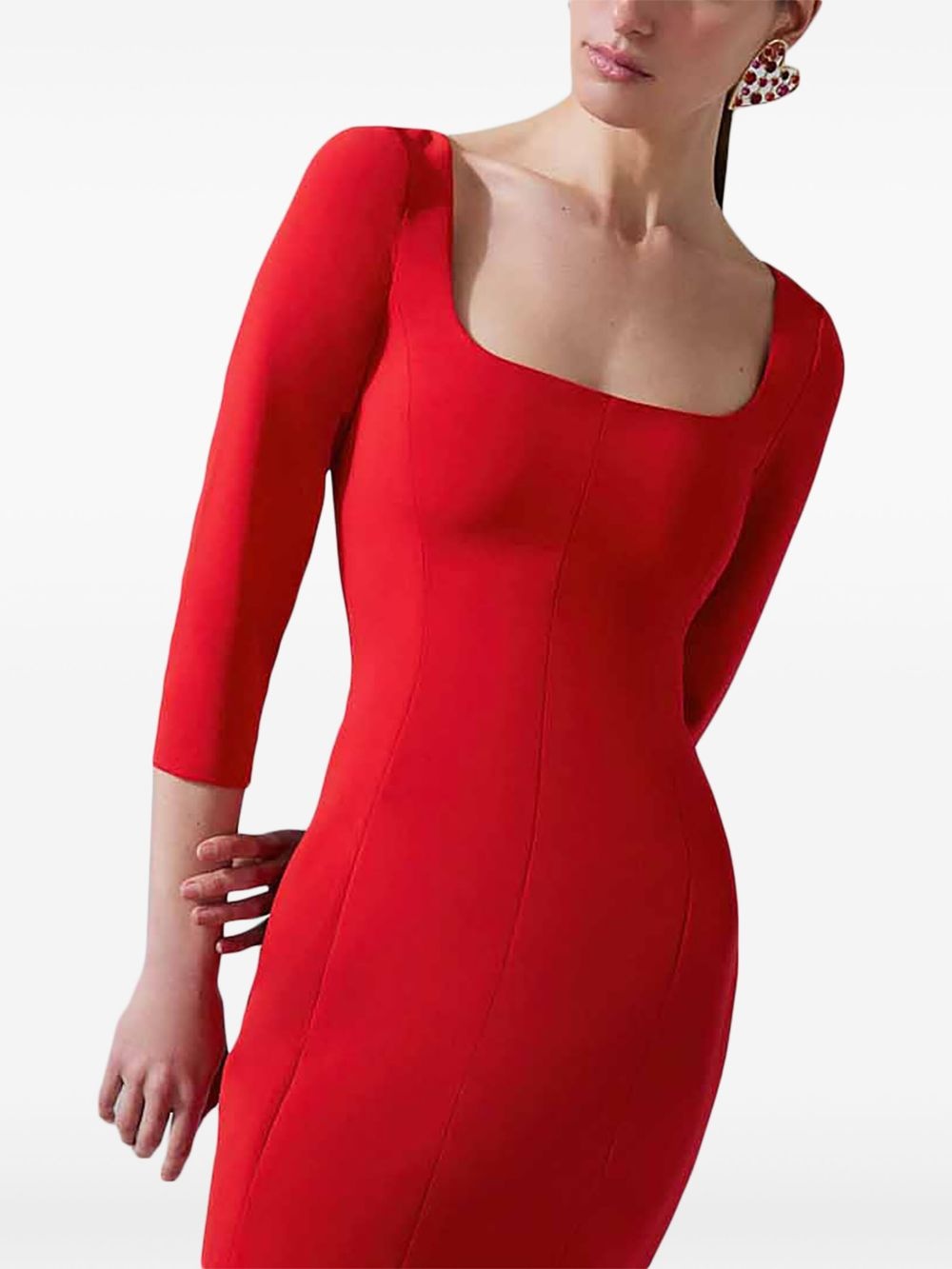 Trumpet midi dress - 4