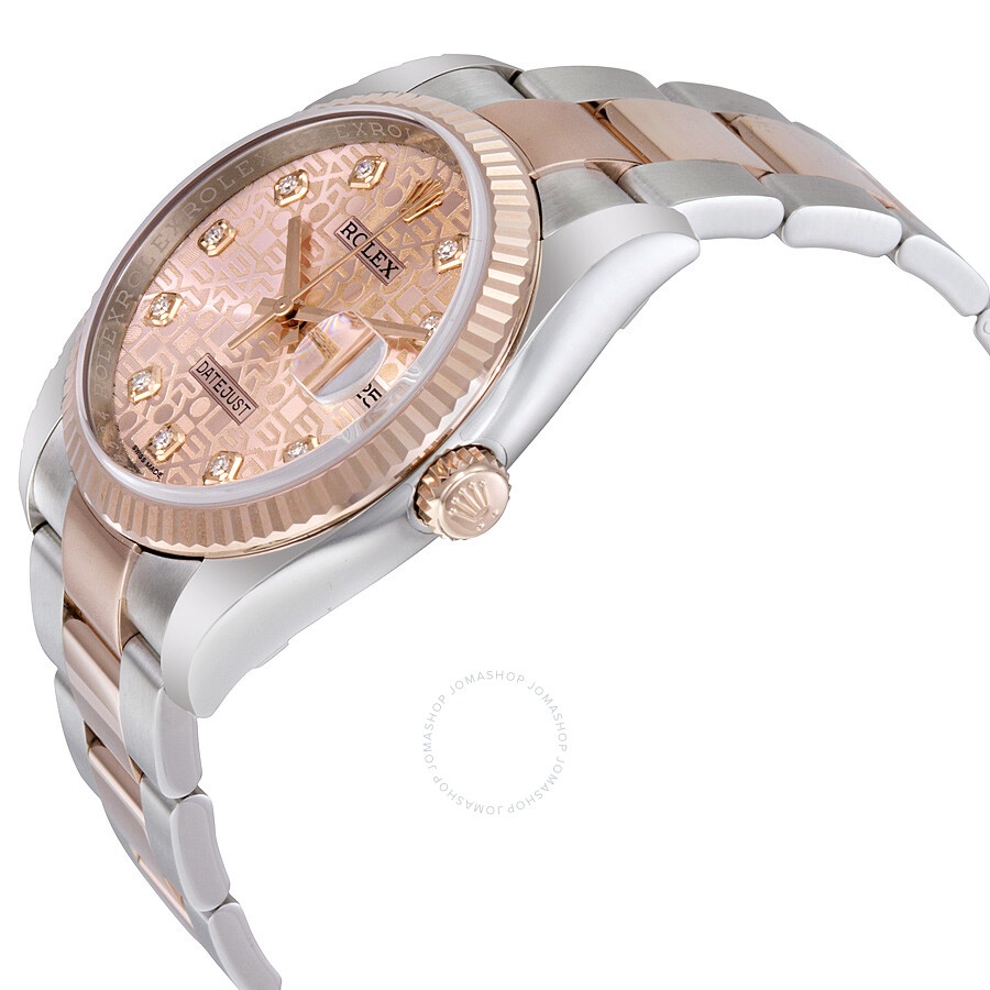 Rolex Datejust 36 Pink Jubilee Steel and 18K Everose Gold Oyster Men's  Watch 116231PJDO - 2