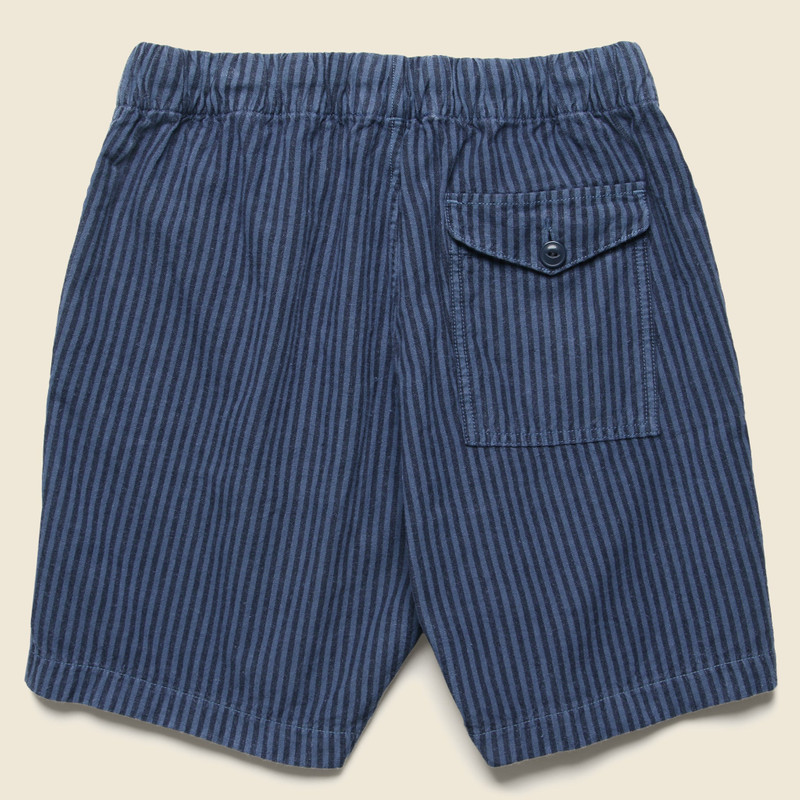 Save Khaki United 6" Hemp Stripe Easy Shorts - Blue outlook