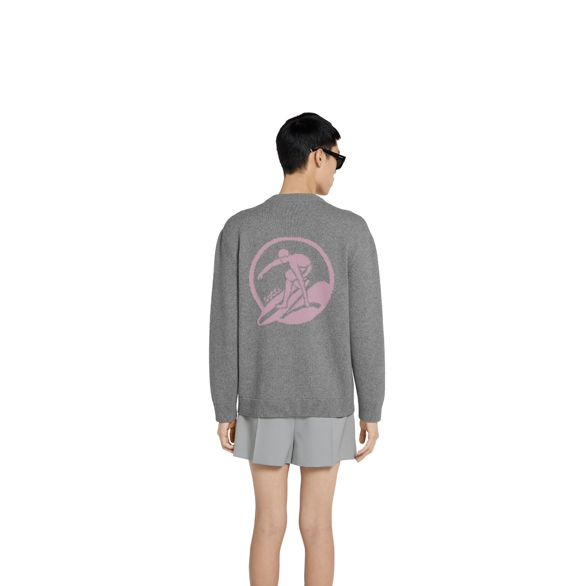 Wool cashmere cardigan with intarsia - 4
