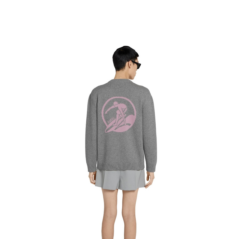 Wool cashmere cardigan with intarsia 4