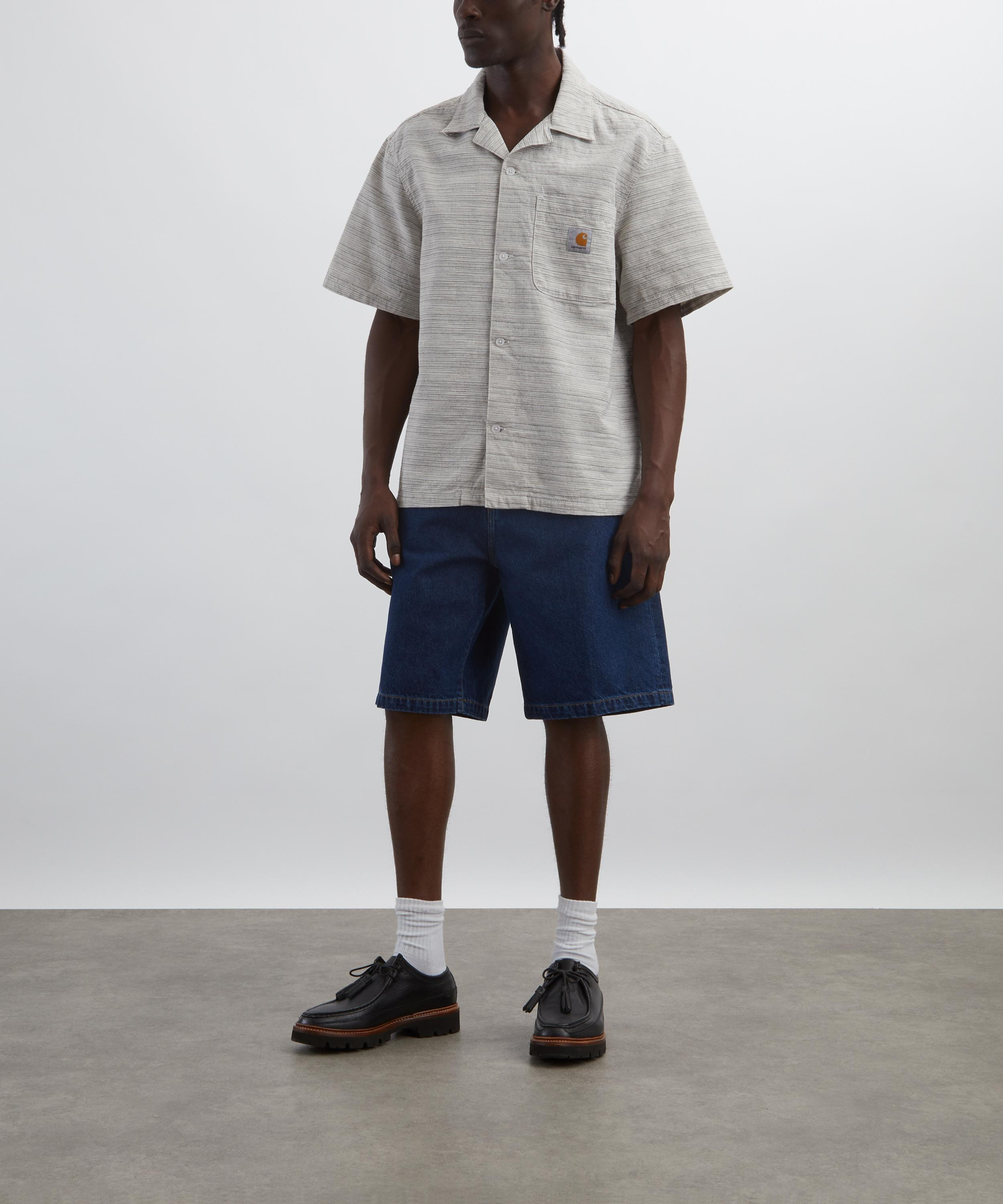 Short-Sleeve Jacquard Stripe Gellar Shirt - 2