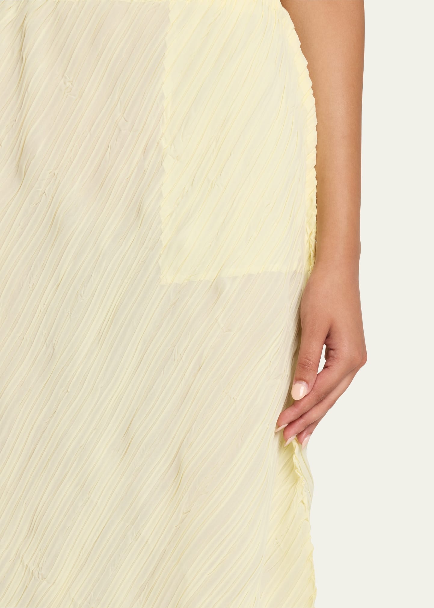 Wrinkled And Twisted Midi Skirt - 5