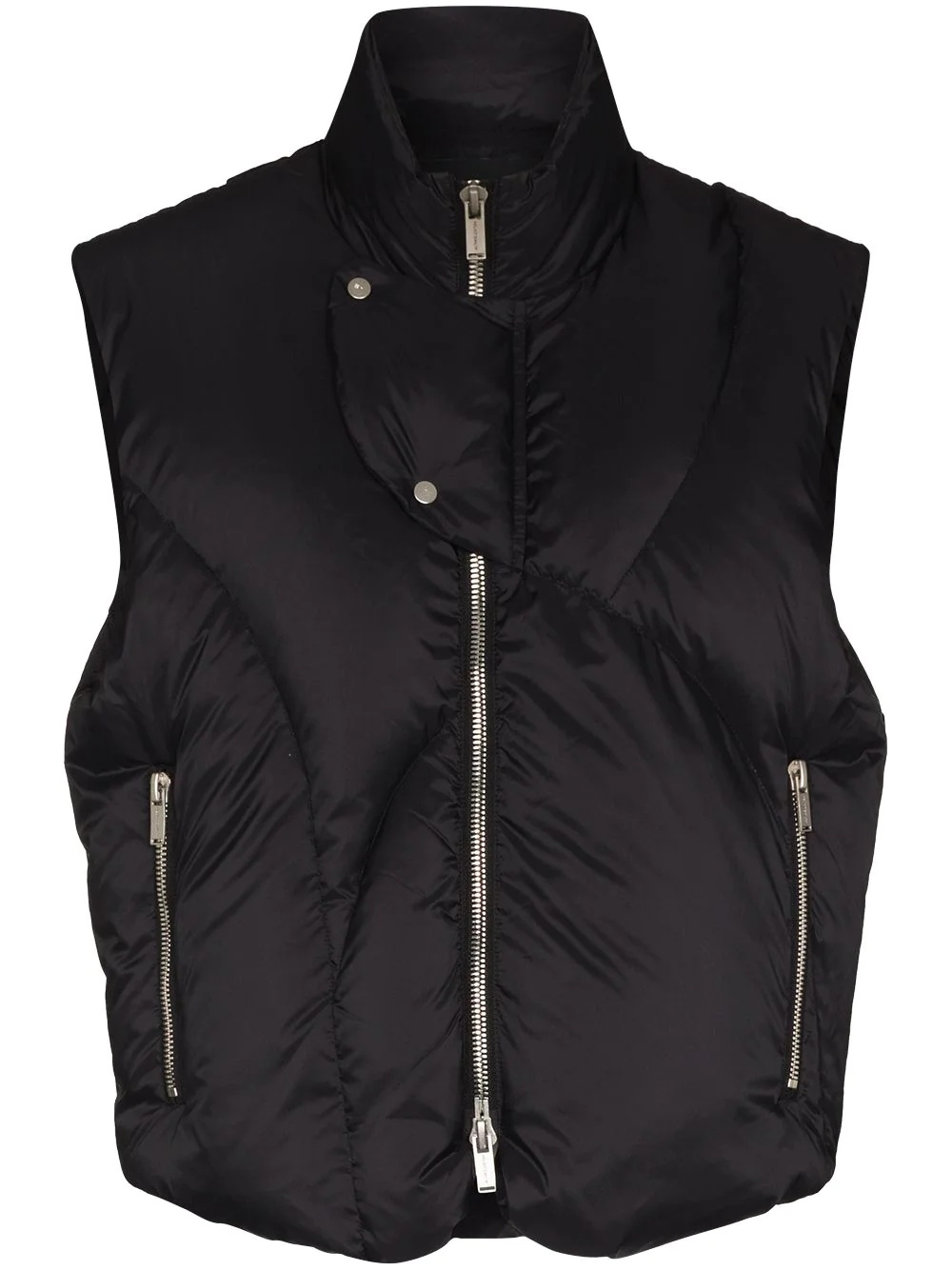 asymmetric padded gilet - 1