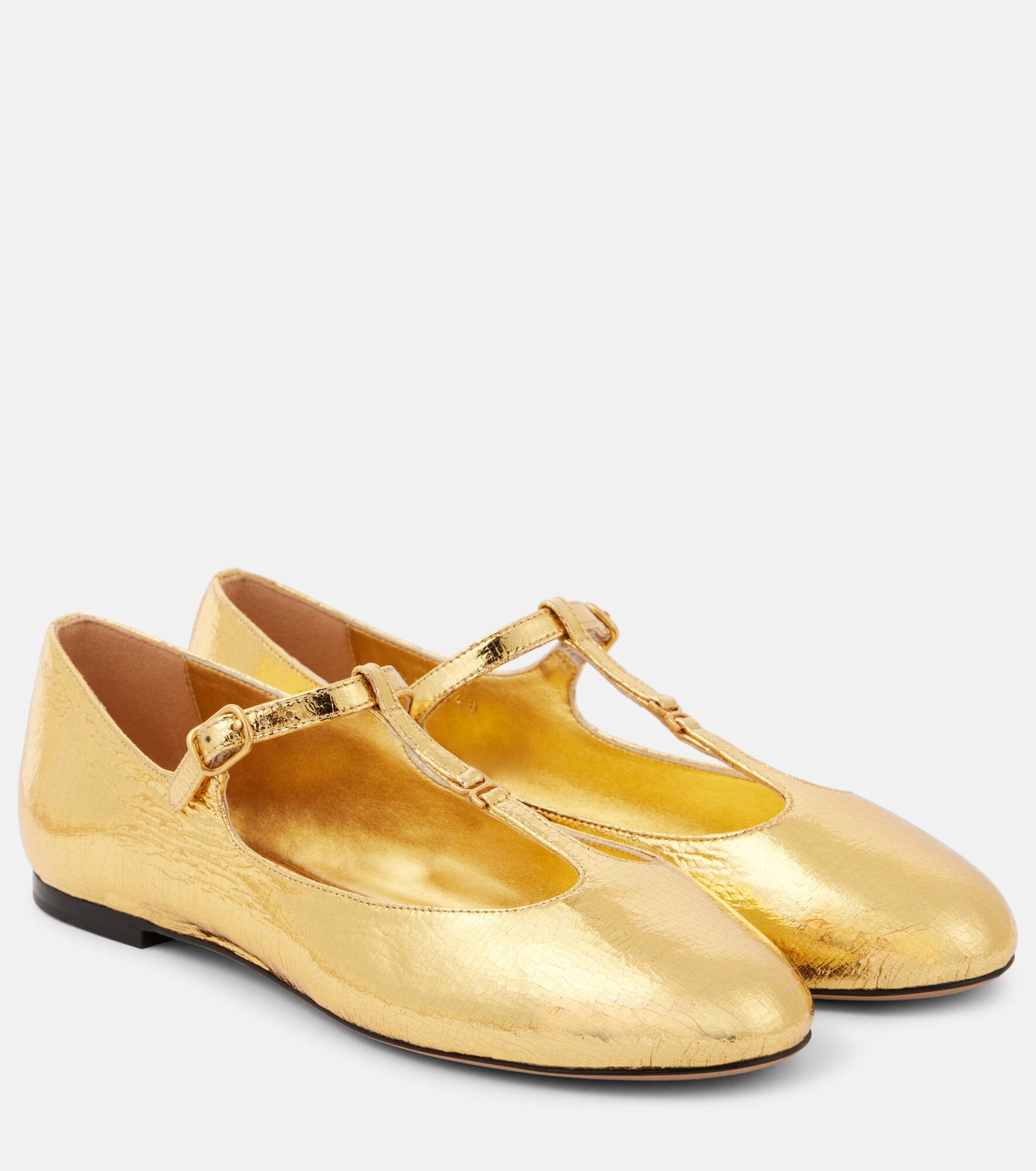 Marcie metallic leather flats - 1