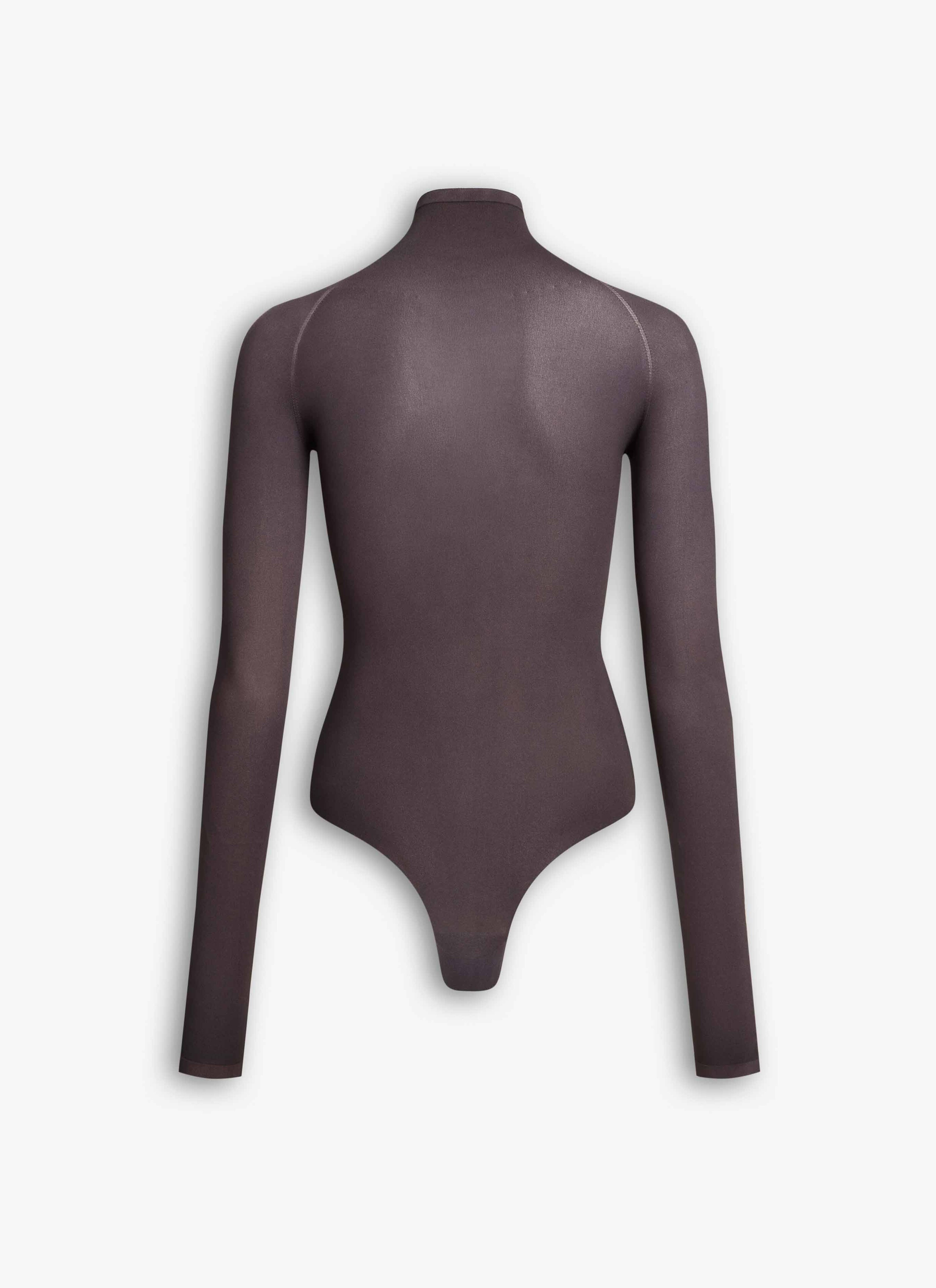 HIGH NECK SECOND-SKIN KNIT BODYSUIT - 2
