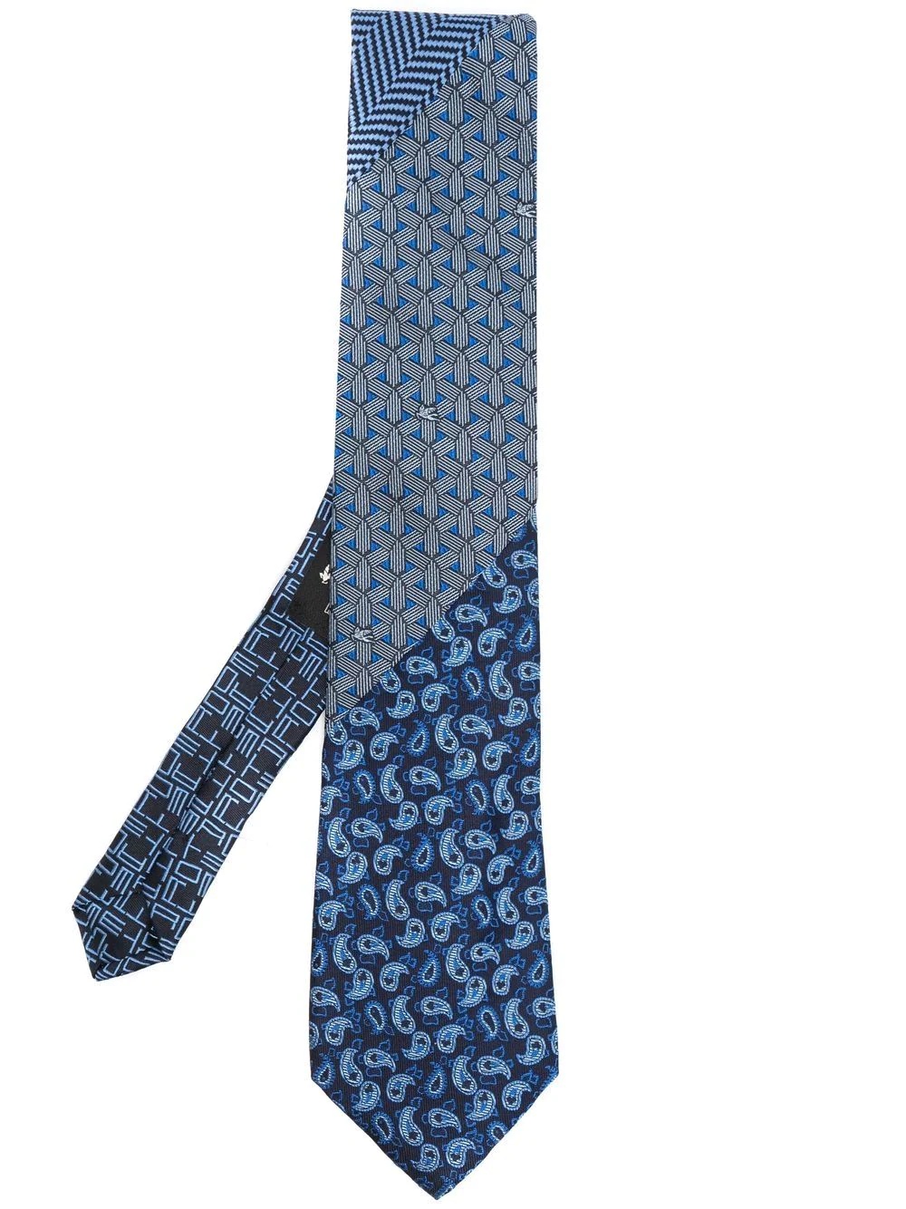 paisley-print silk tie - 1