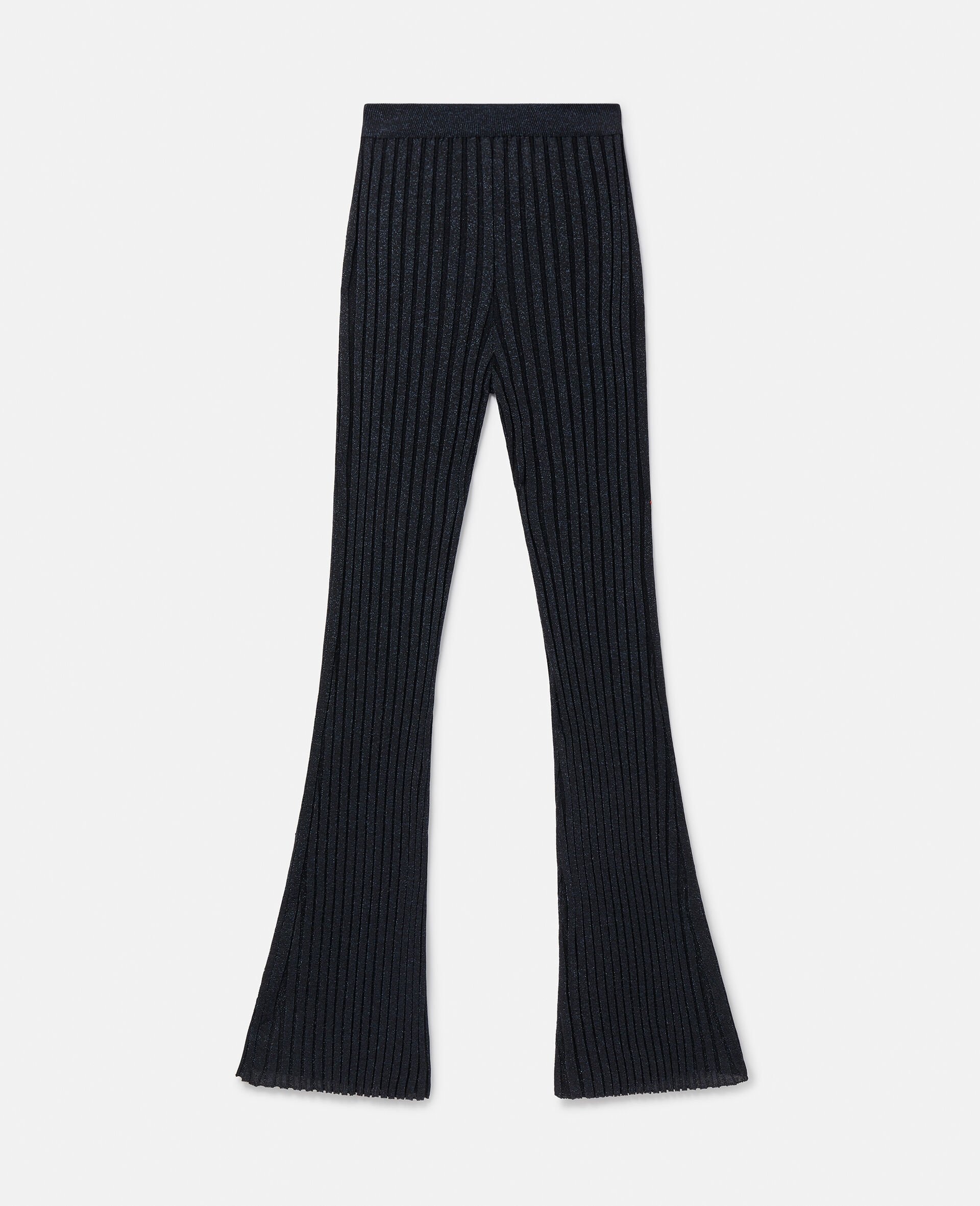 Lurex Rib Knit Trousers - 1