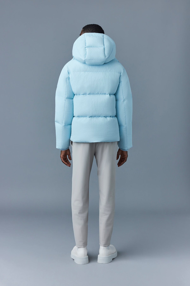 KENT-TR Tactile ripstop down jacket with hood 4