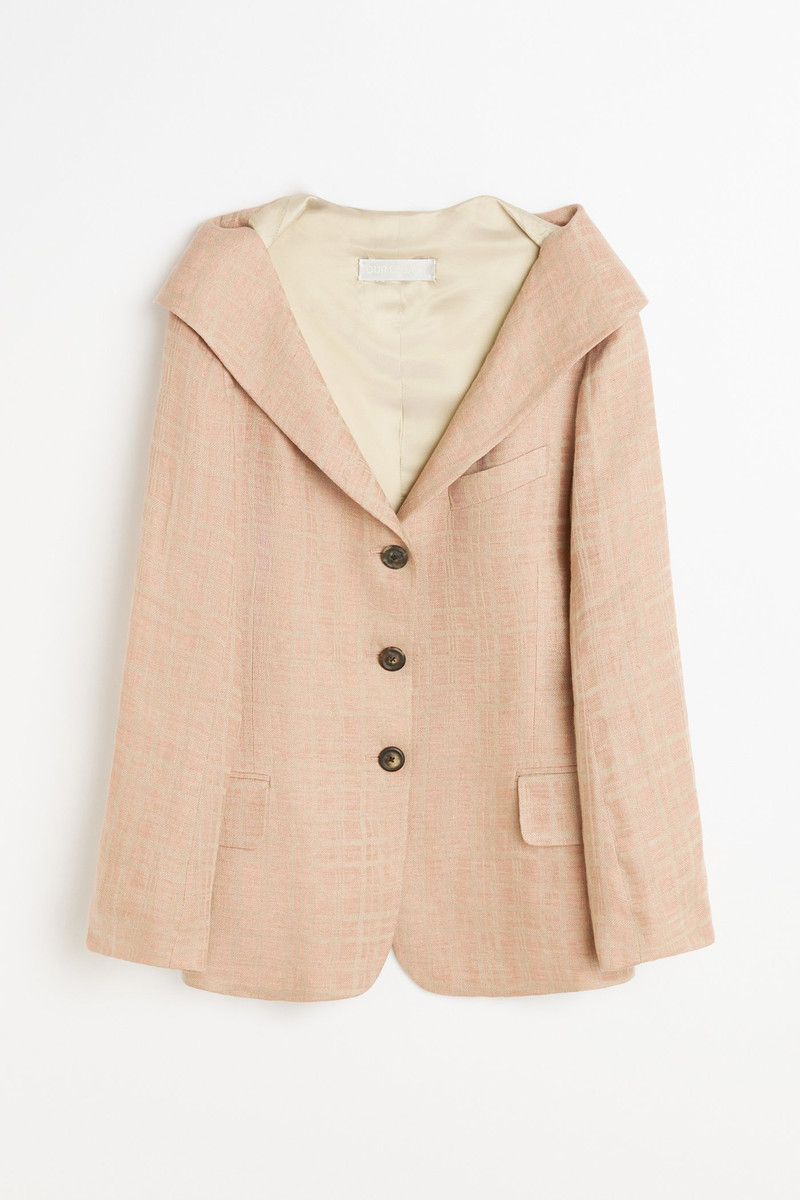 Kaonashi Blazer Hammock Check Crumpled Linen 1