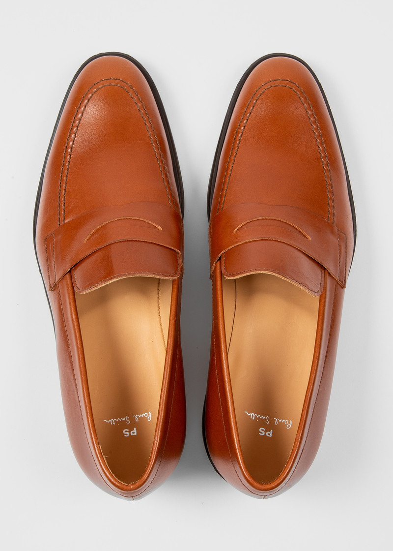 Paul Smith Tan Leather 'Remi' Loafers outlook