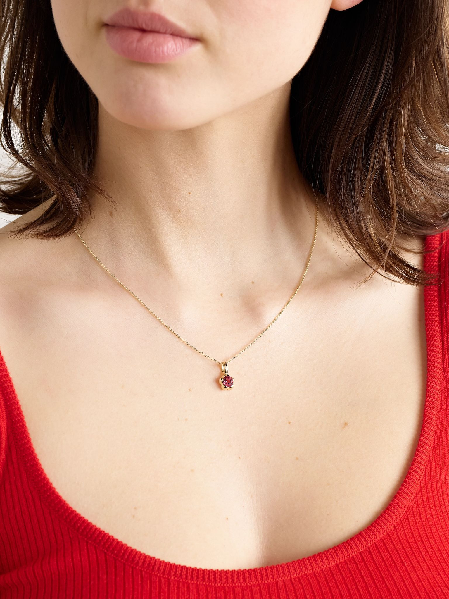 Festival 14-karat gold tourmaline necklace Gold - 2