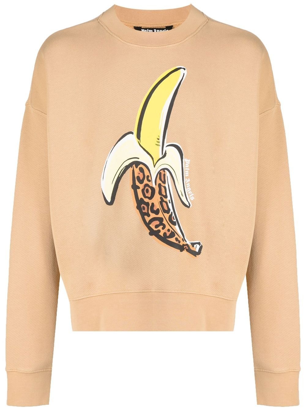 Banana-print cotton sweatshirt - 1