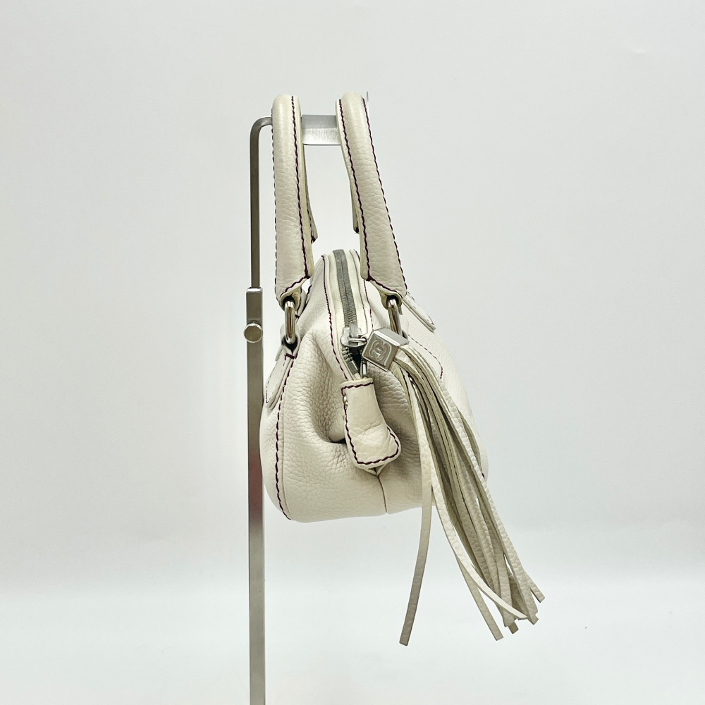 Chanel No. 8 Ivory Bowling Tassel Tote Bag - 4