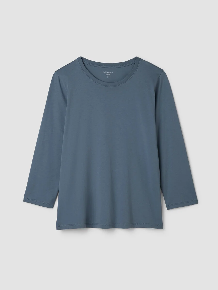 Organic Pima Cotton Jersey 3/4-Sleeve Tee - 1